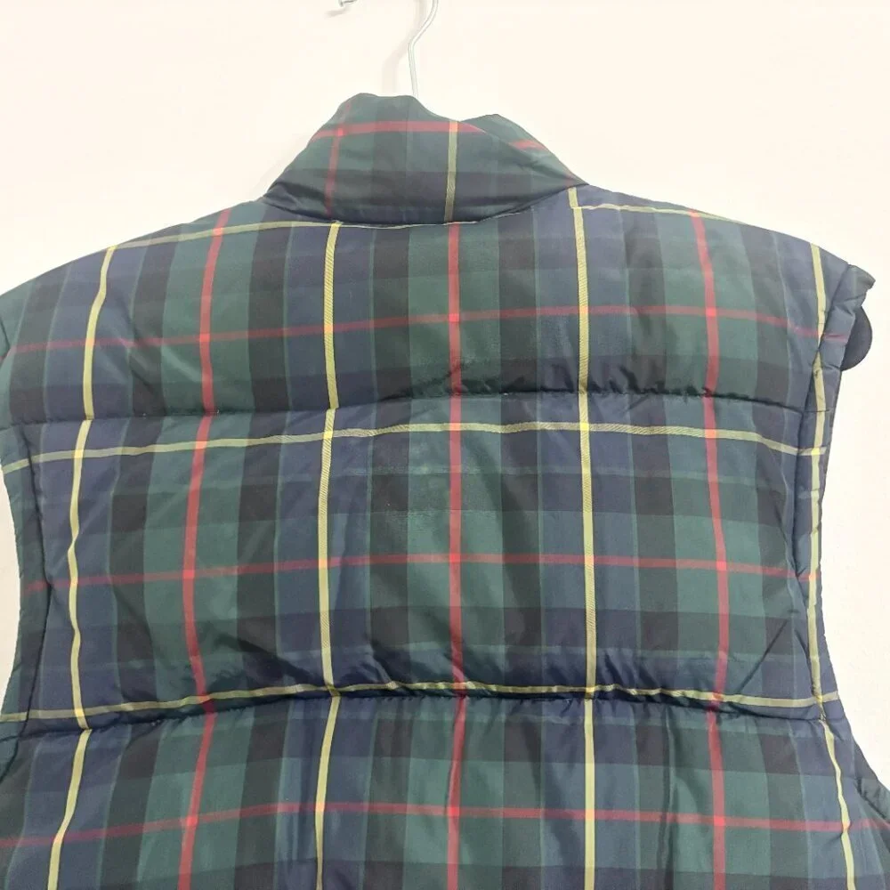 EUC Men's Banana Republic Puffer Down Filled Plaid Vest - sz XS